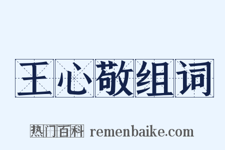 王心敬组词是什么意思的图片